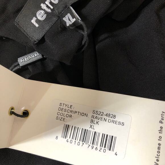 Retrofete Raven Dress Backless Twist Front Cutout Stretch Maxi Black NWT Size XL - Picture 9 of 12